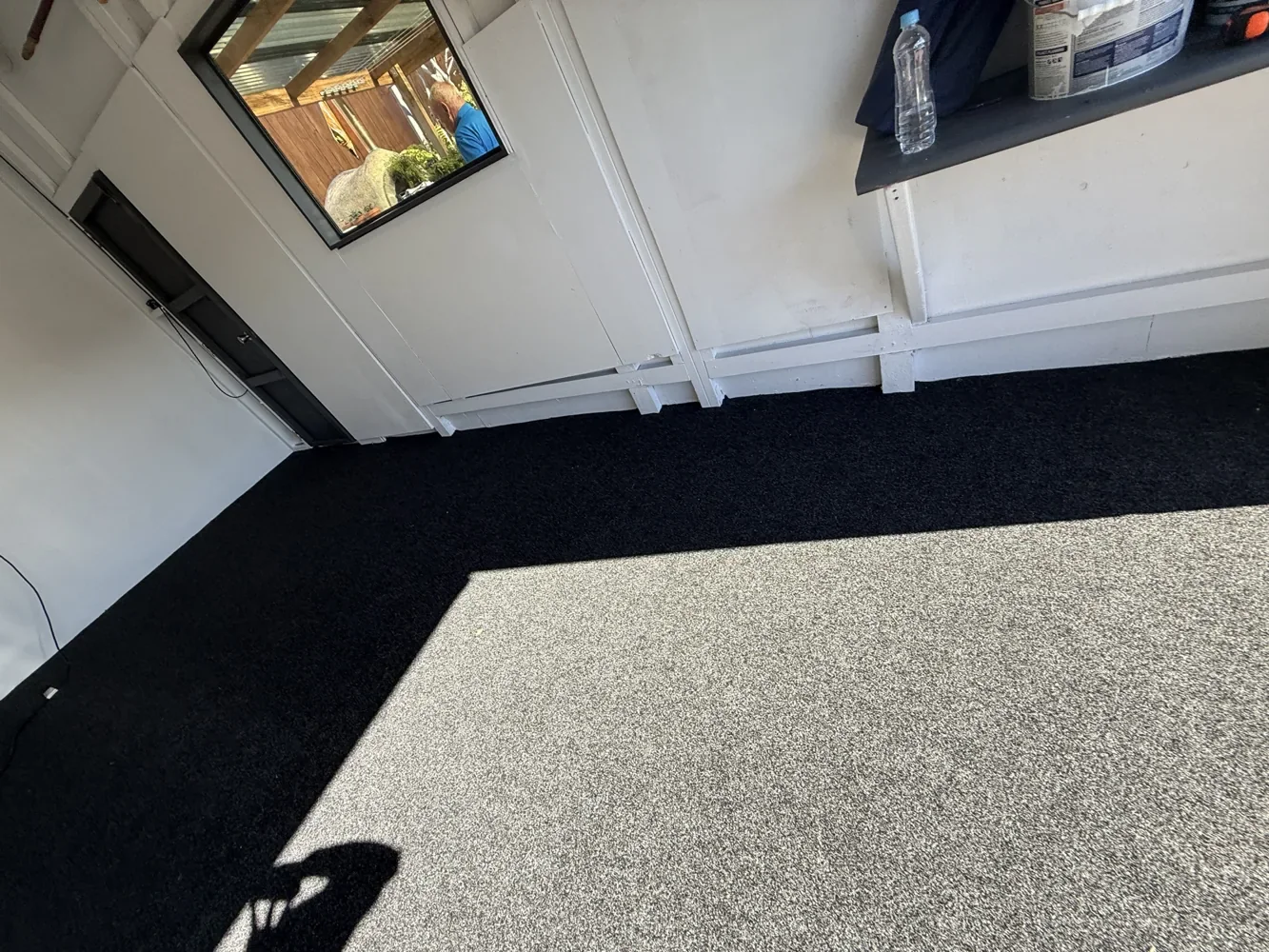 Garage Carpet Installation — Helensville — New carpet fitted at entry