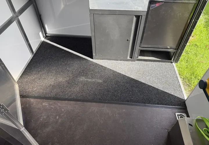 Garage Carpet Installation — Massey completed project