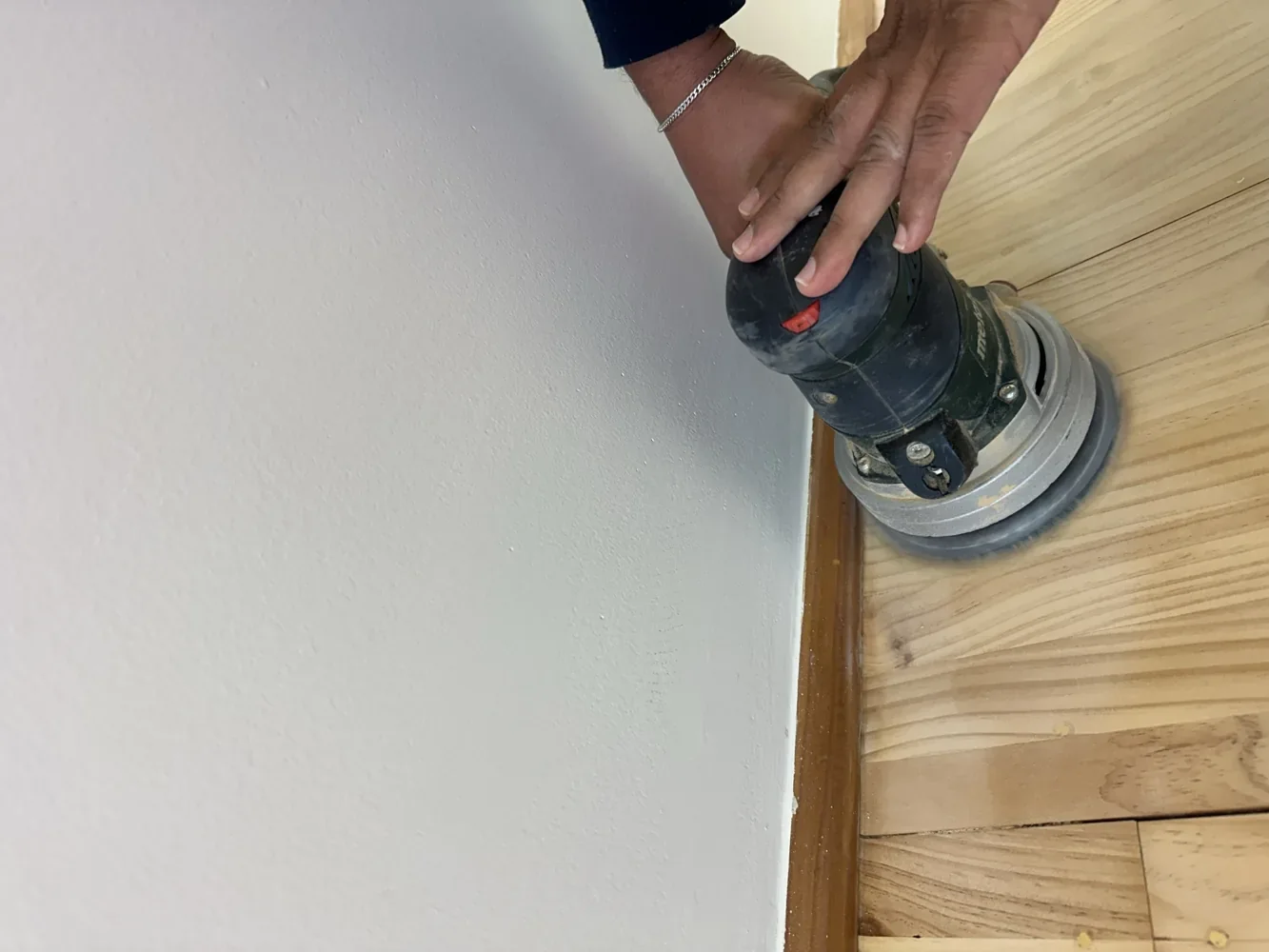 Timber Floor Restoration — Parnell — Detailed edge sanding