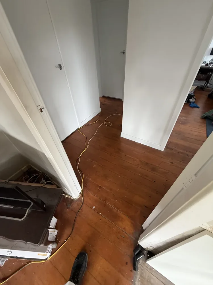 Timber Floor Restoration — Riverhead — Starting worn floor