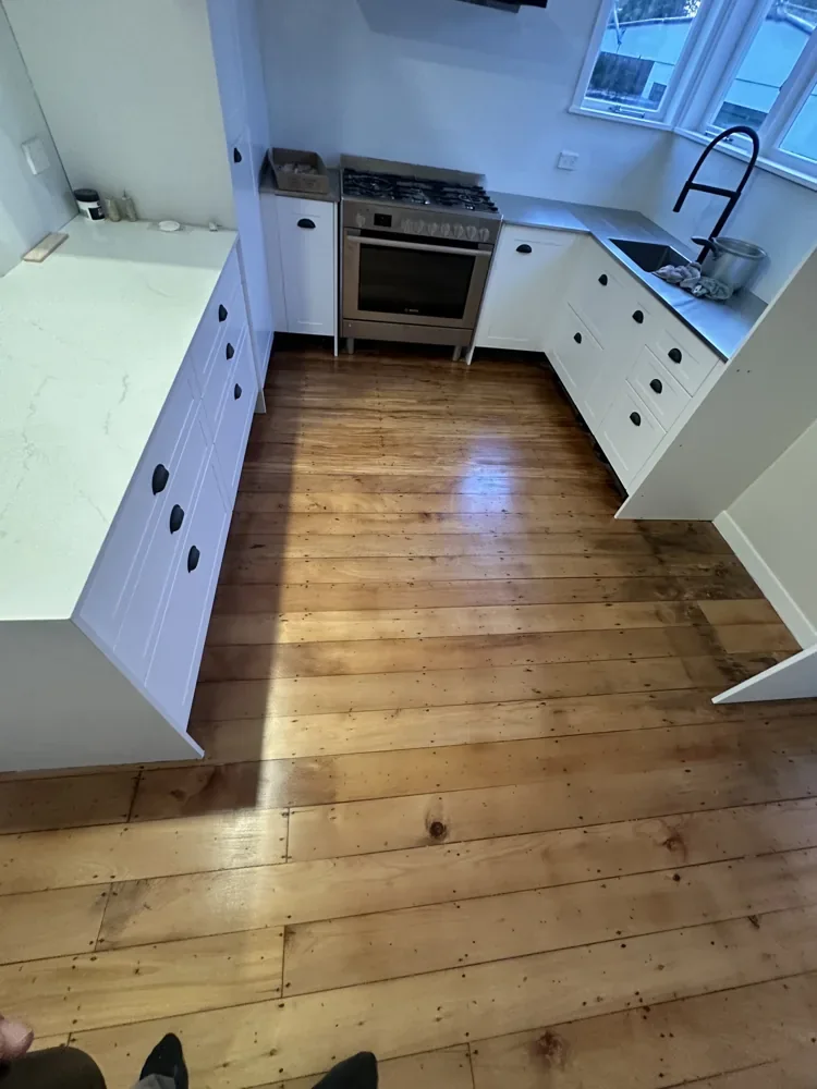 Timber Floor Restoration — Riverhead — Finished kitchen floor